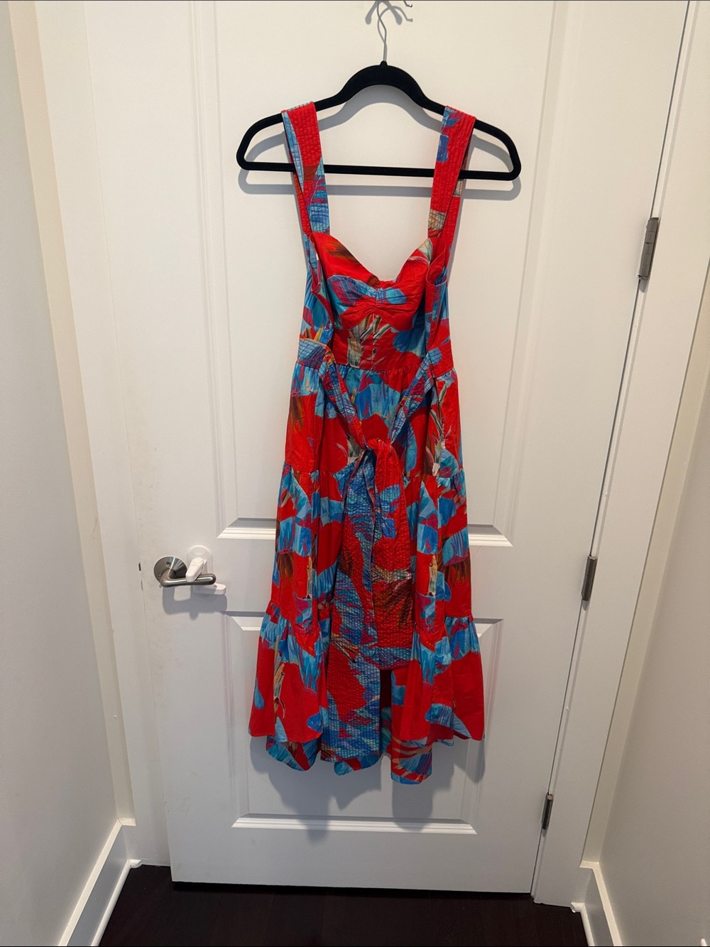 FARM Rio Red and Teal Tropical Print Dress - Picture 3 of 6